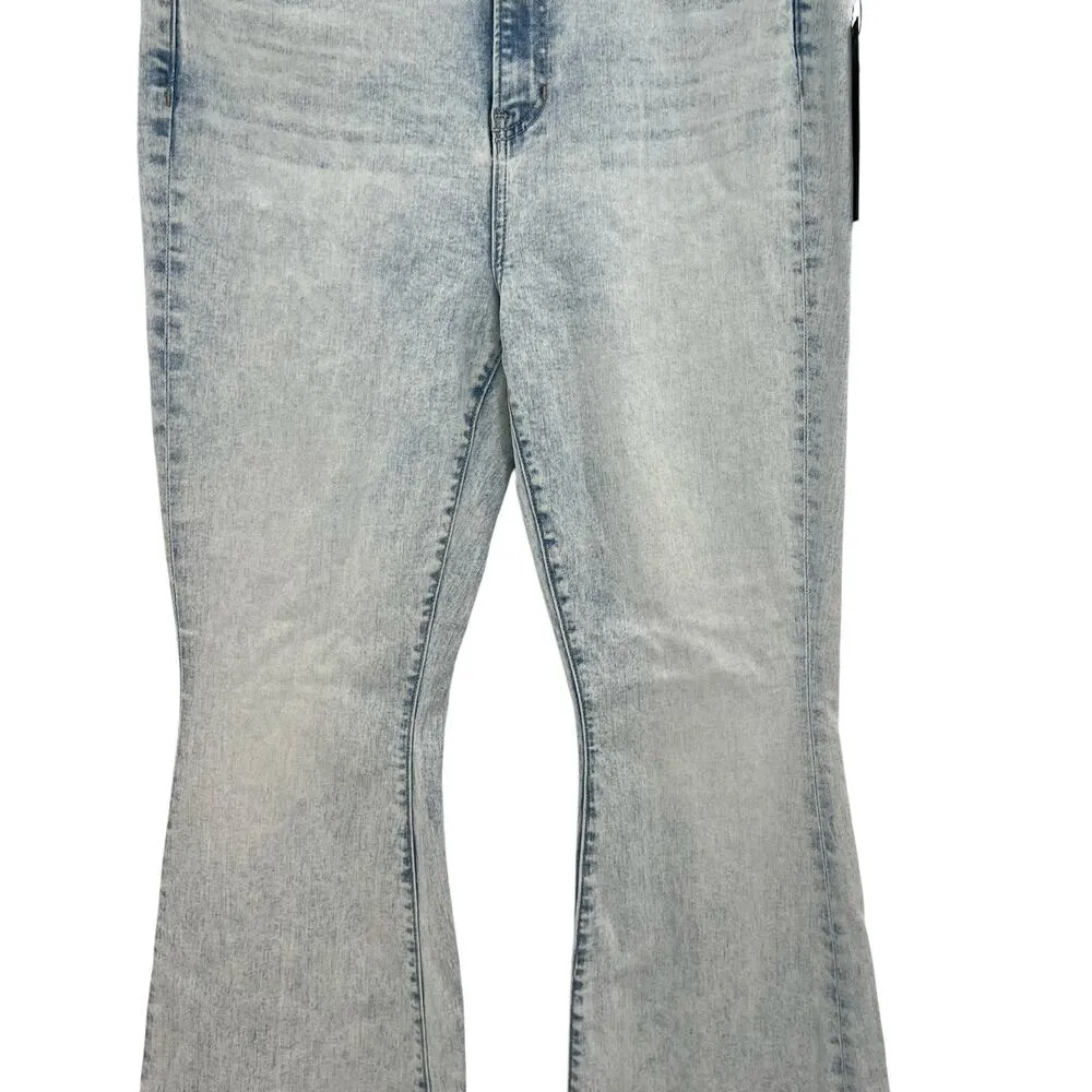 Veronica Beard Sheridan Exaggerated Flare Jeans High Rise Denim Sky Blue Size 15 - Image 5
