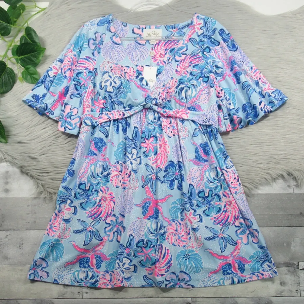 LILLY PULITZER Minka Skirted Romper in Multi Bahamas Beachcomber Women Size XL - Image 5