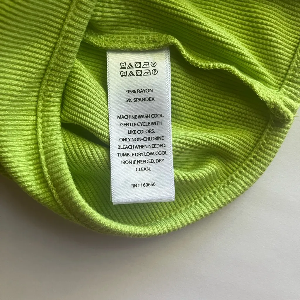 Happily Gray Lime Green Women's Corset Sleeveless top size small - Image 8