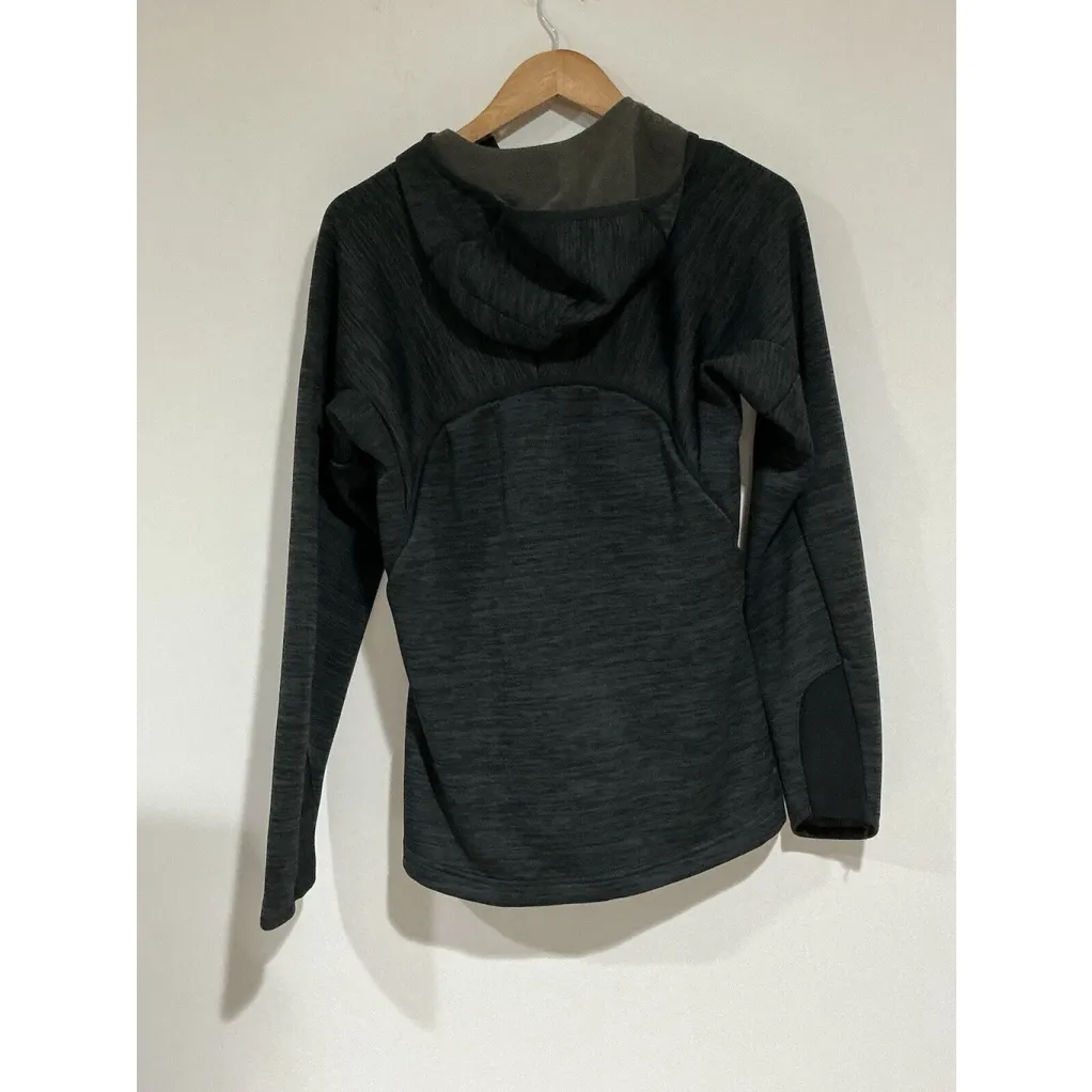 womans adidas Climaheat Small Blue Hooded Zip Up Fleece - Image 4