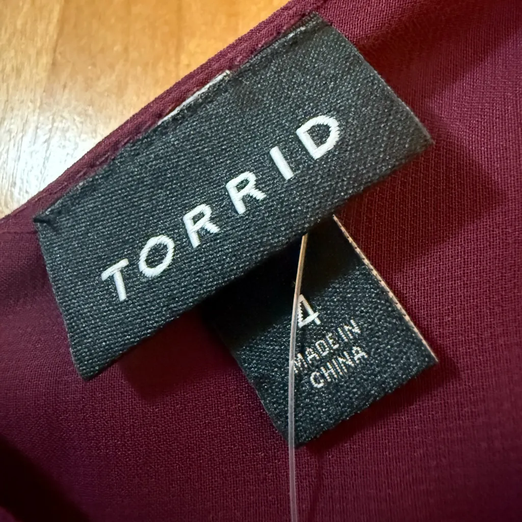 Torrid Sophie Chiffon Swing Cami Purple Pullover Tank Top Sleeveless NWT Size 4 - Image 2