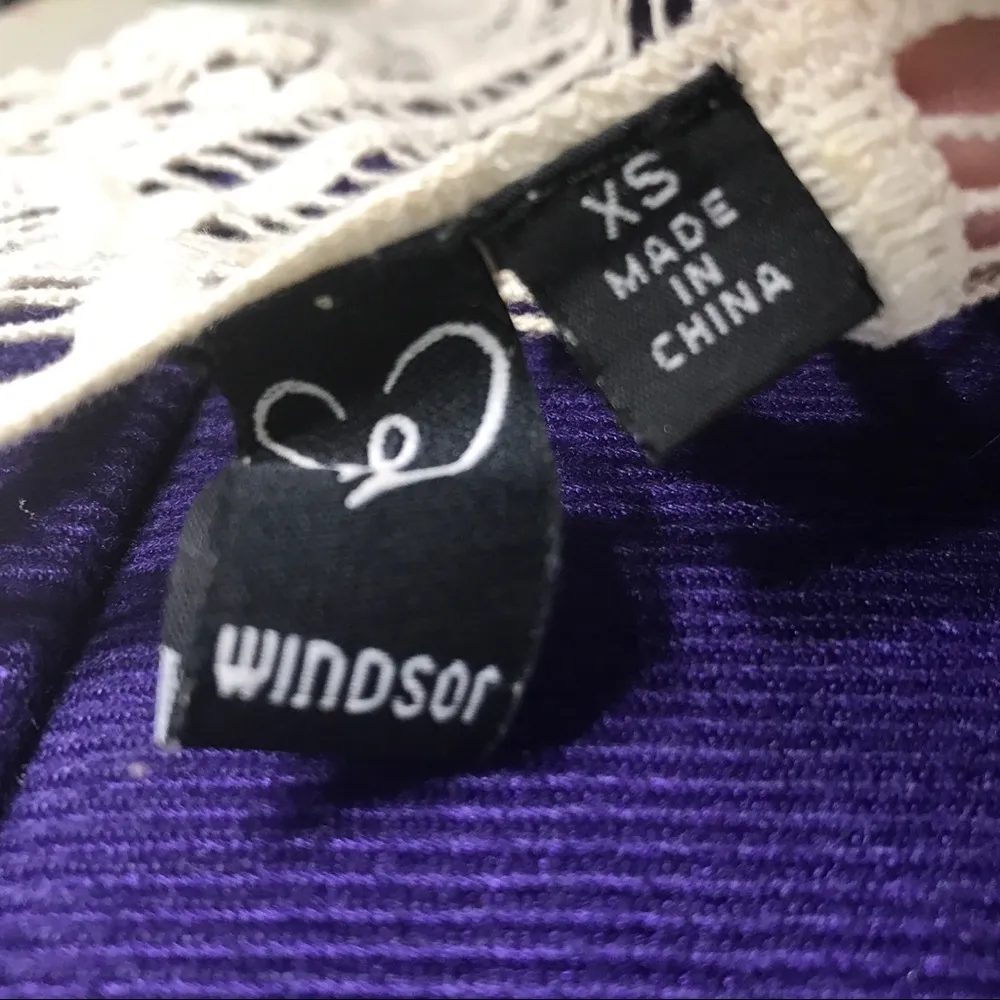 Windsor Bohemian Tropical Crochet Lace Back Top XS - Image 8