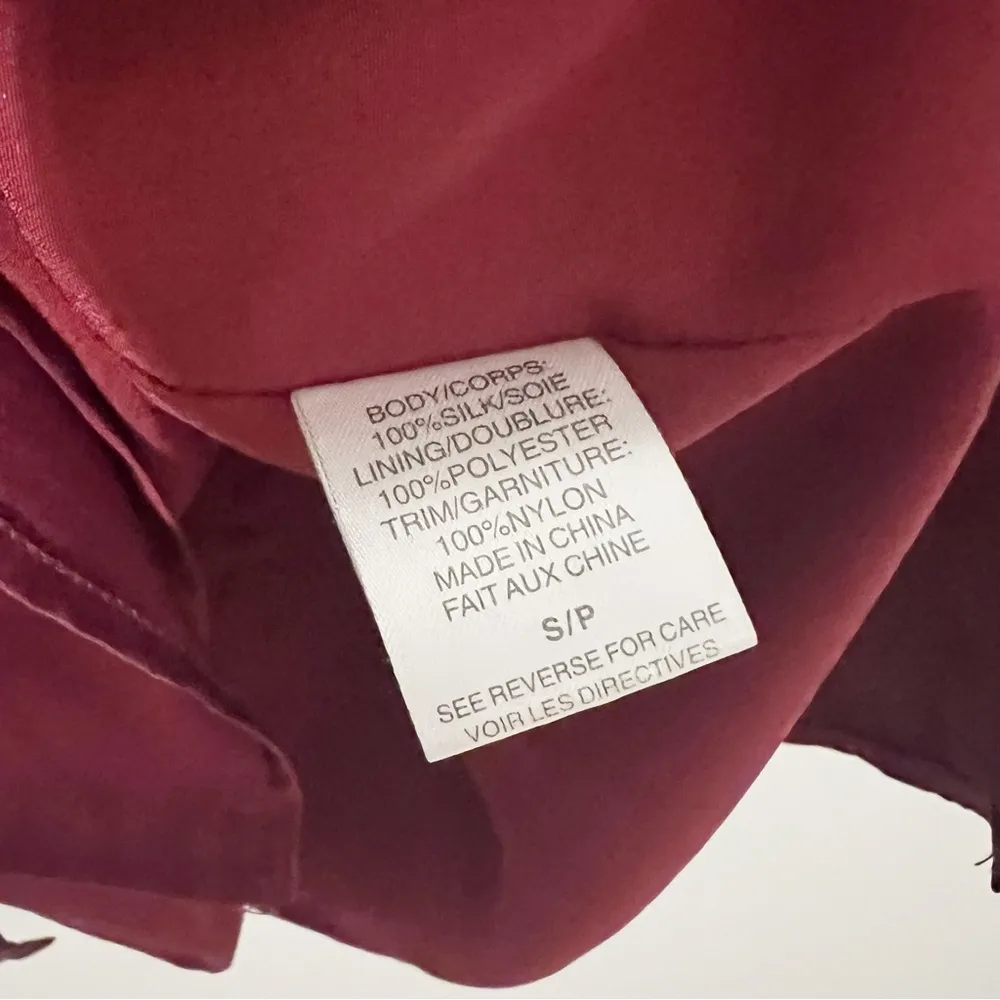 Cami NYC Charlie Charmeuse Strappy Lace Tank Top Bouse Burgundy Wine Small S - Image 6