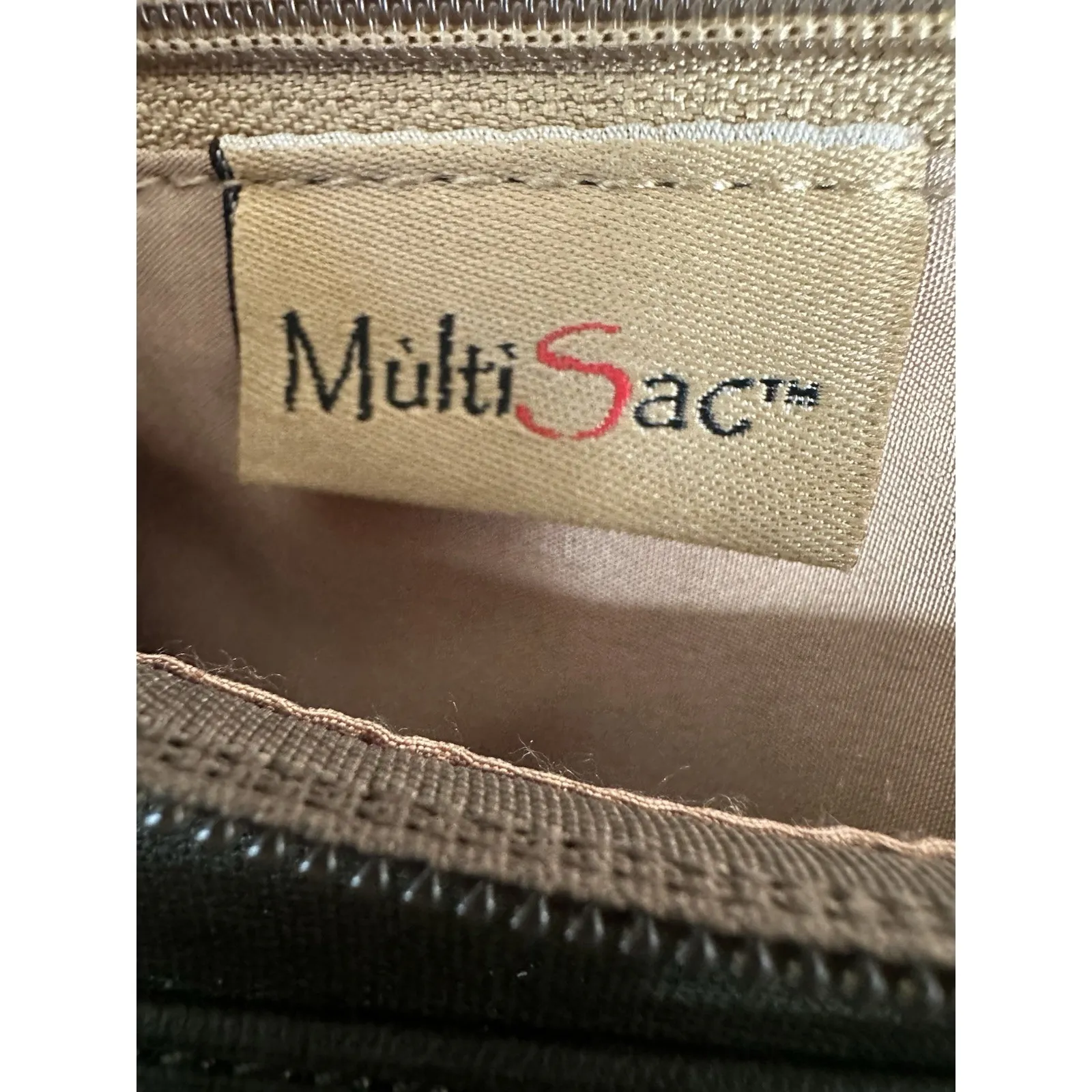 MultiSac ‎ Bag Backpack Green Multiple Compartments Adjustable Strap Purse - Image 12