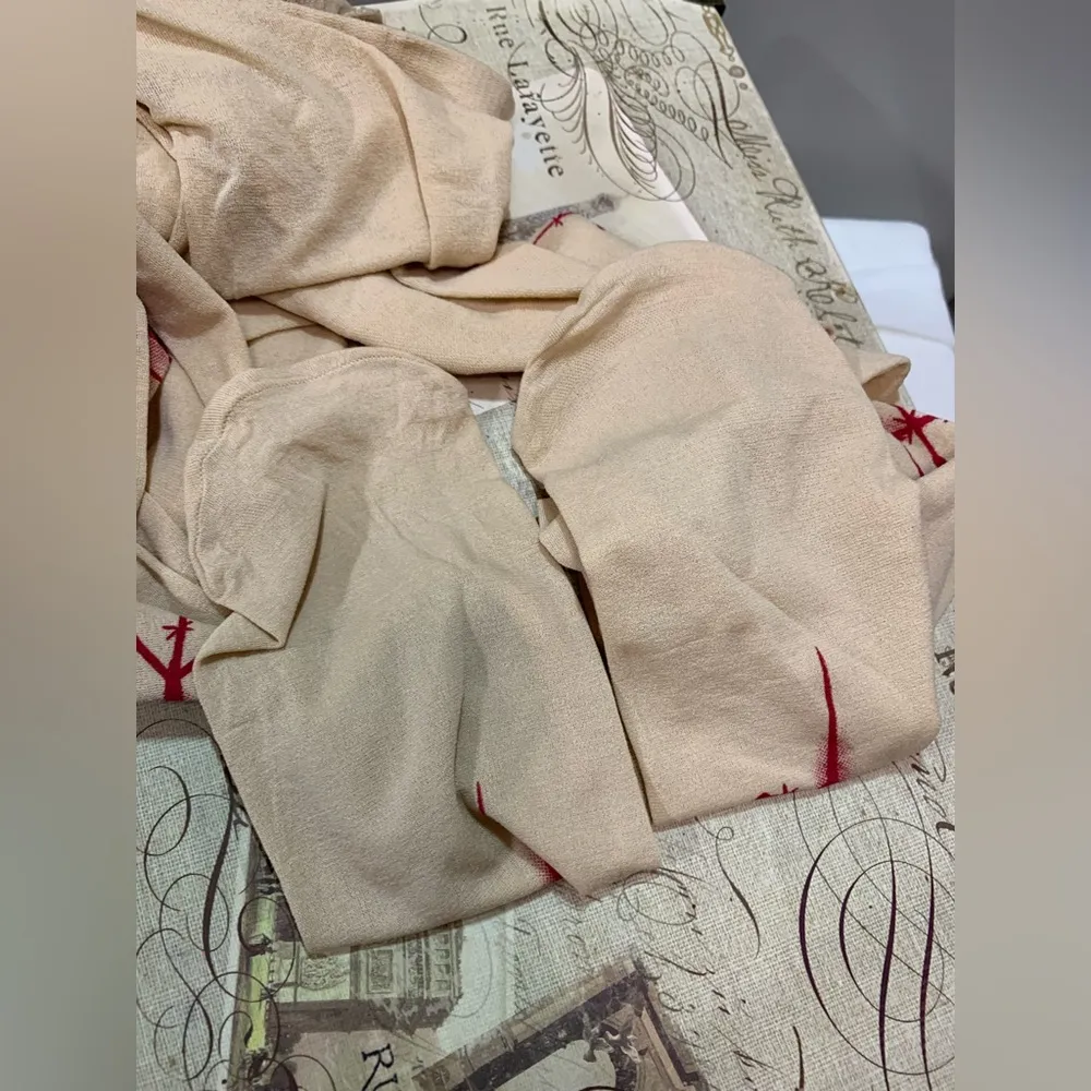 Costumes USA Beige Bloody Stitches Tights Red - Image 6