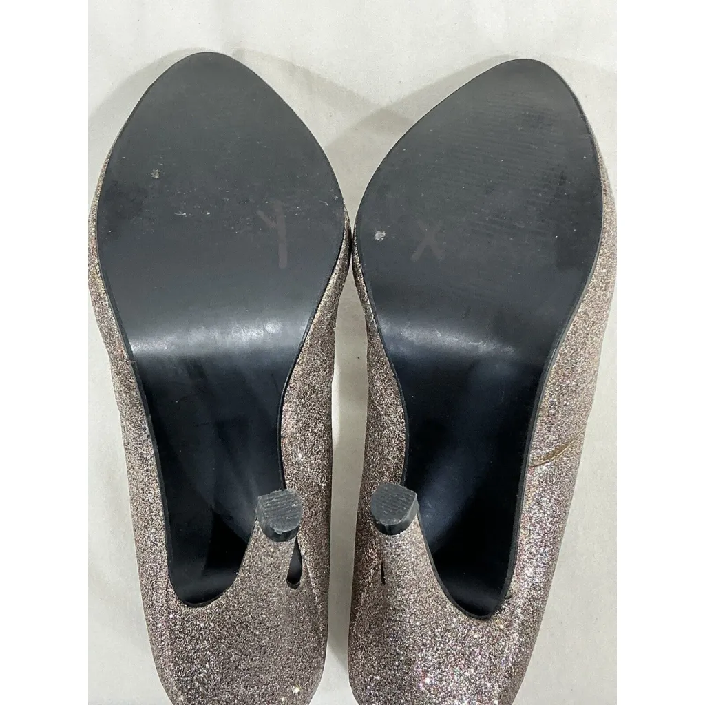 Womans Romantic Soles Wendy Rose Gold Glitter Platform Pumps 6.5 M - Image 8