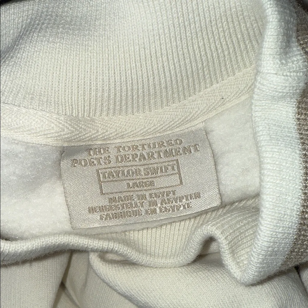 Taylor Swift Cream TTPD Crewneck Sweater - Image 2
