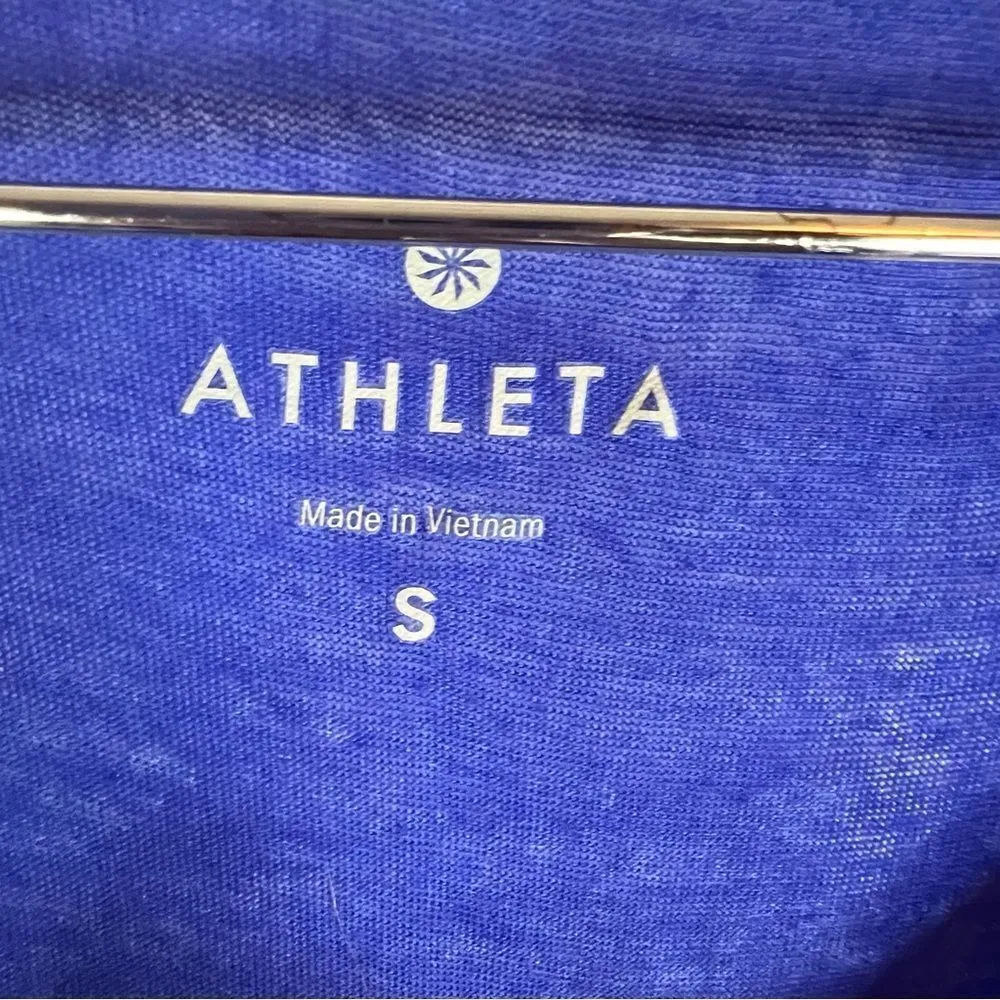 Athleta Womens Soft Light Weight Royal Blue Athletic Top Size Small Comfy Active - Image 4