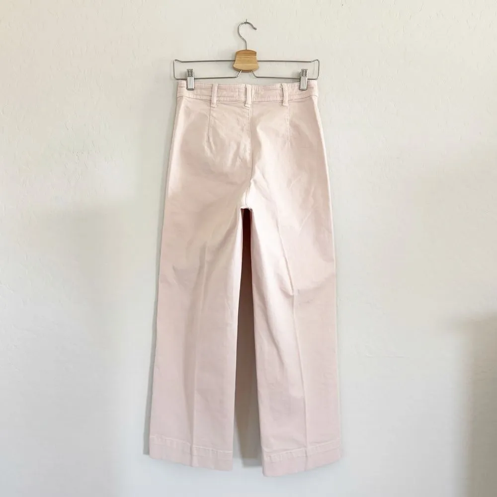 Marine Layer Bridget Slim Wide Leg Crop Pants in Peach Whip Size 4 - Image 4