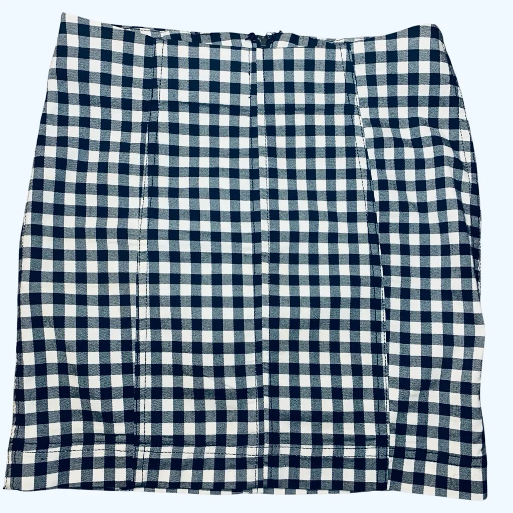 • Free People Modern Femme gingham mini skirt black white size 2 - Image 3