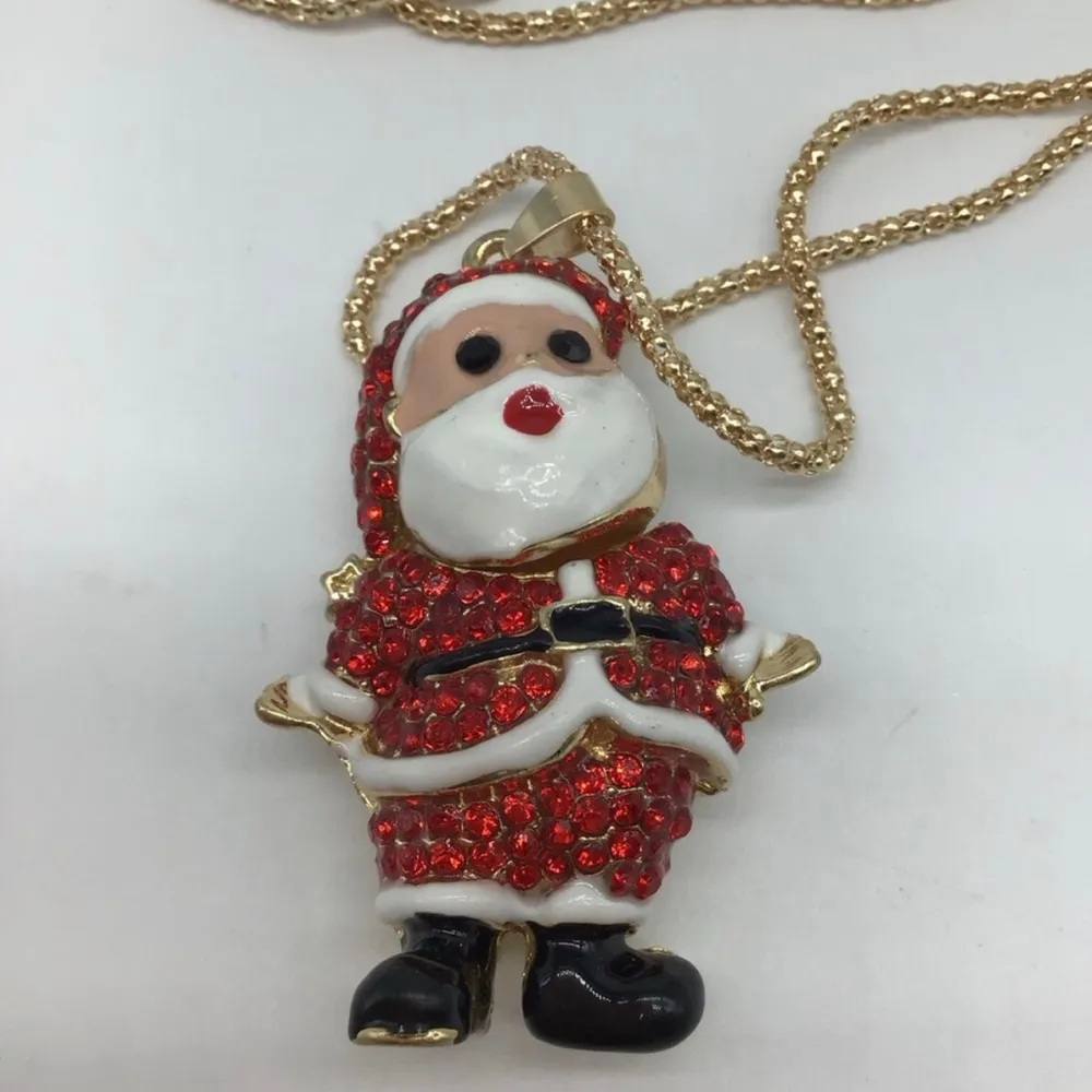 NEW red crystal Santa Claus fashion necklace - Image 13