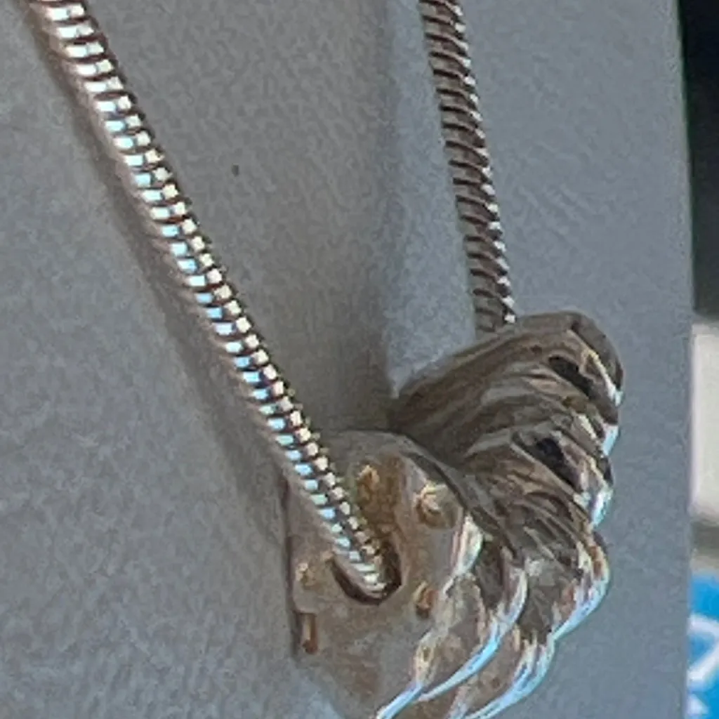 Vintage Sterling Silver Snake Chain Necklace Disc Dangles Adj 17" Estate 3.99g - Image 3