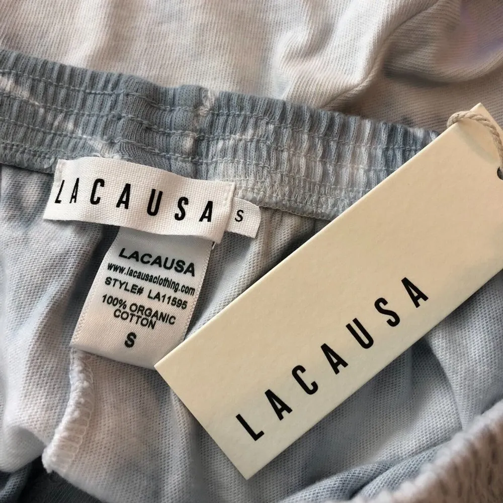 Lacausa Gino Boxers Medium Weight Organic Cotton Unisex Tie Dye Blue S - Image 3