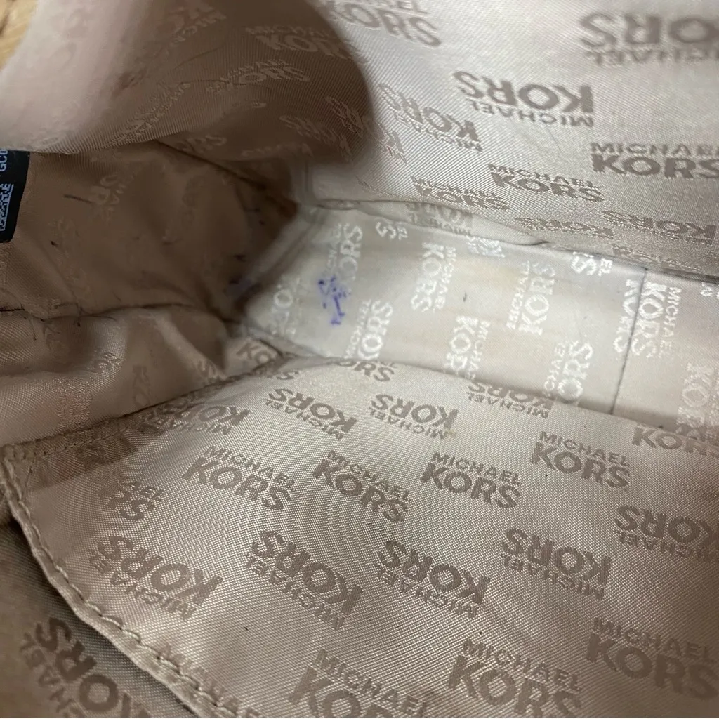 Michael Kors Sandrine‎ Studded Crossbody Purse tan saffiano leather - Image 3