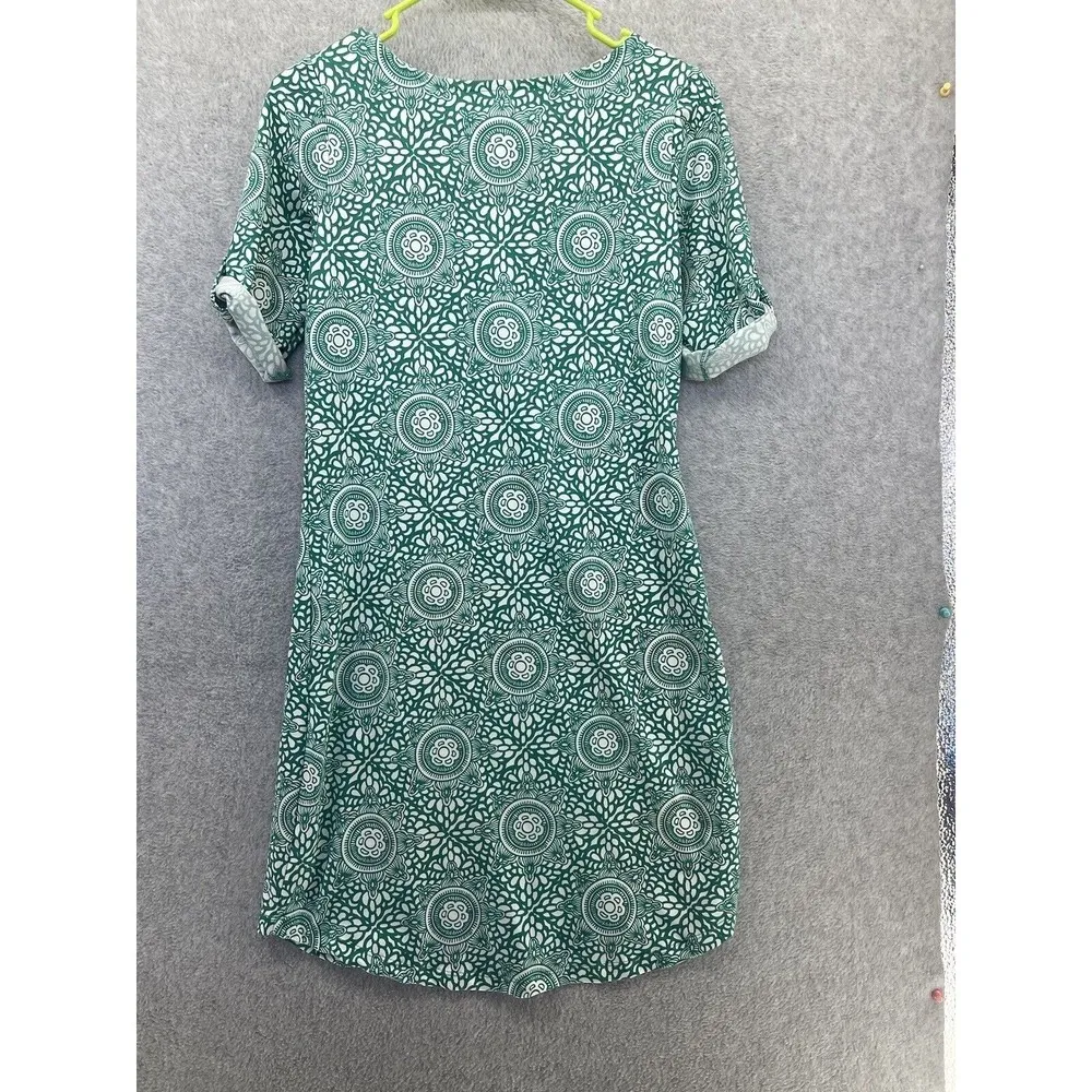 LOLA by AFG Women's Dress Pullover Green Short Sleeve A Line Activewear Small - Image 2