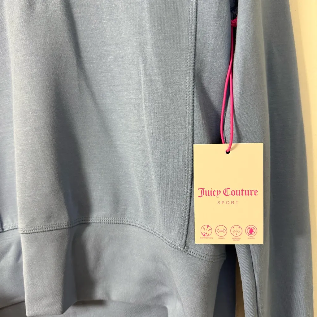 Juicy couture sport blue sweatshirt & flare leggings Y2K set loungewear small - Image 2
