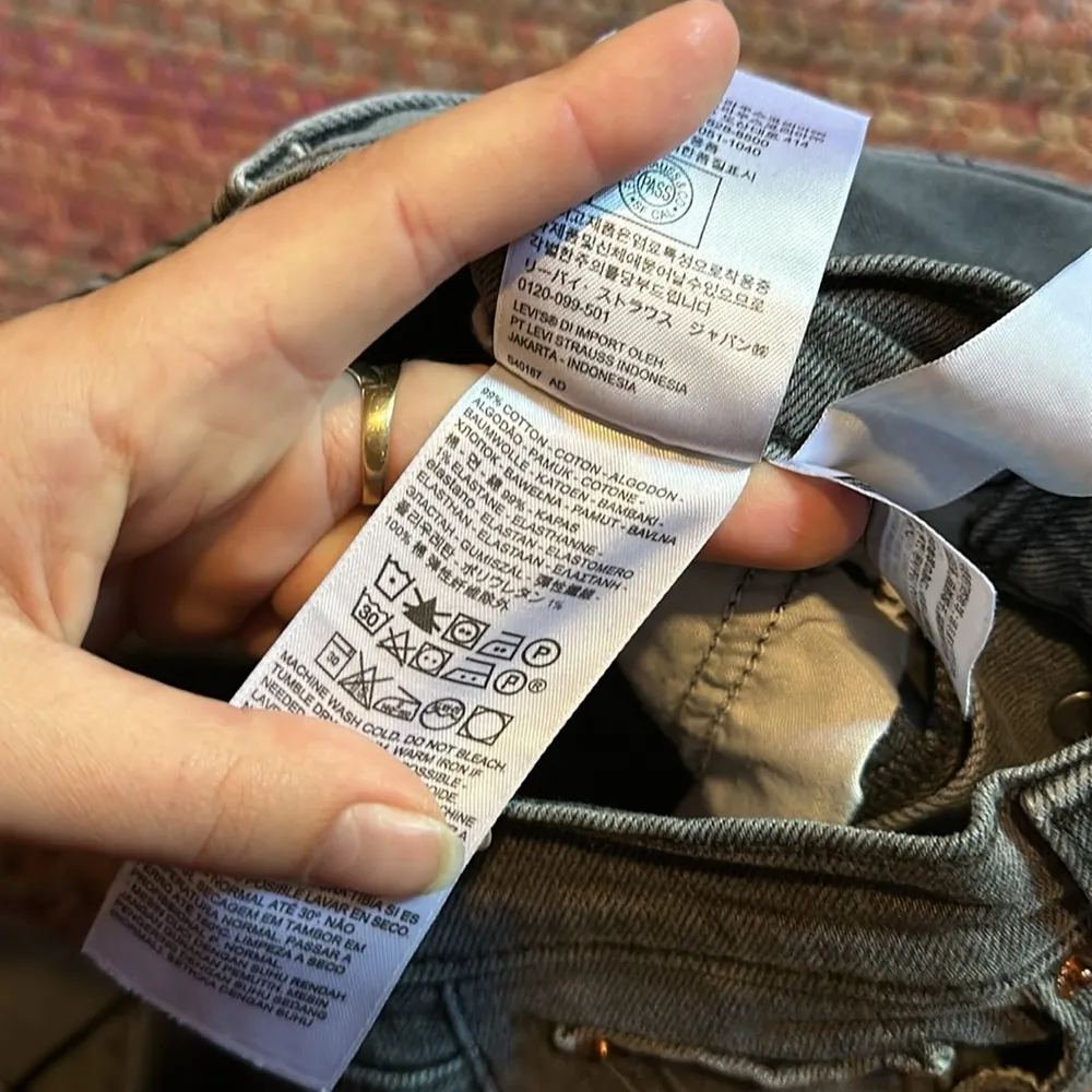 LEVIS DARK GREY / FADED BLACK WEDGIE SKINNY JEANS - Image 3