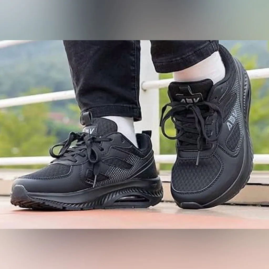 GOOBON Wide Toe Box Women’s Walking Shoes With Arch Support Size 9 Black - Image 4