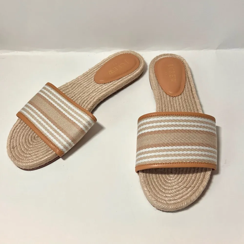 J Crew Espadrille Slide Sandals Beachy Boho  US 9 - Image 4
