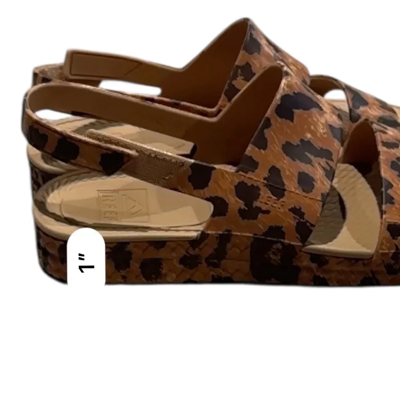 REEF Water Vista Slingback Sandal Leopard Print Women's Sandals NEW Size 8 - Image 9