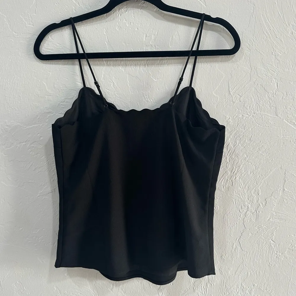 J Crew scalloped black camisole NWT - Image 2