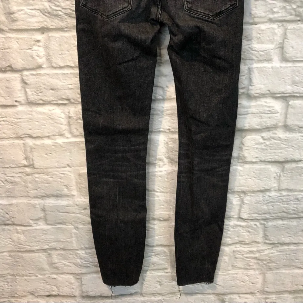 NWT  US 2 Super Skinny Uptown Black Raw Hem Mid-Rise Jeans - Image 7