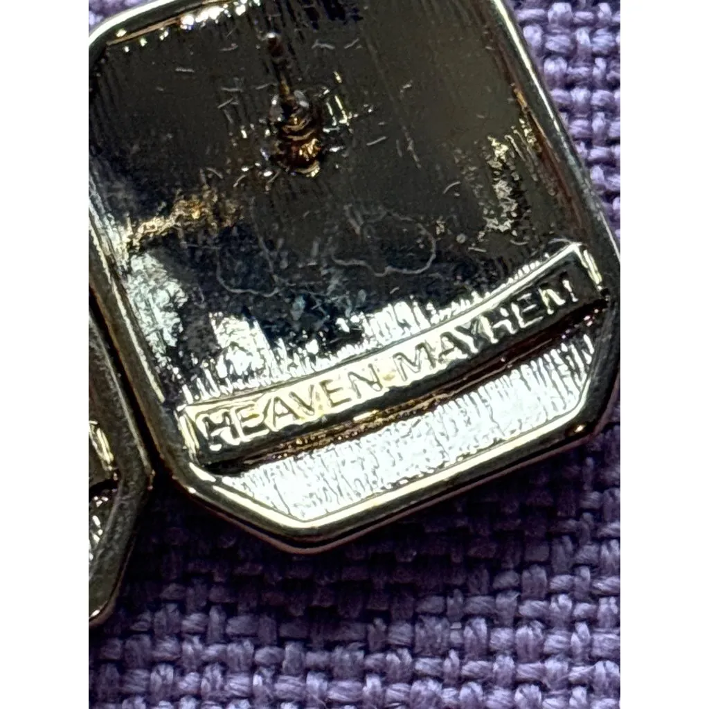 Heaven Mayhem Treat Earrings in Gold with box Womens Drop Dangle - Image 6