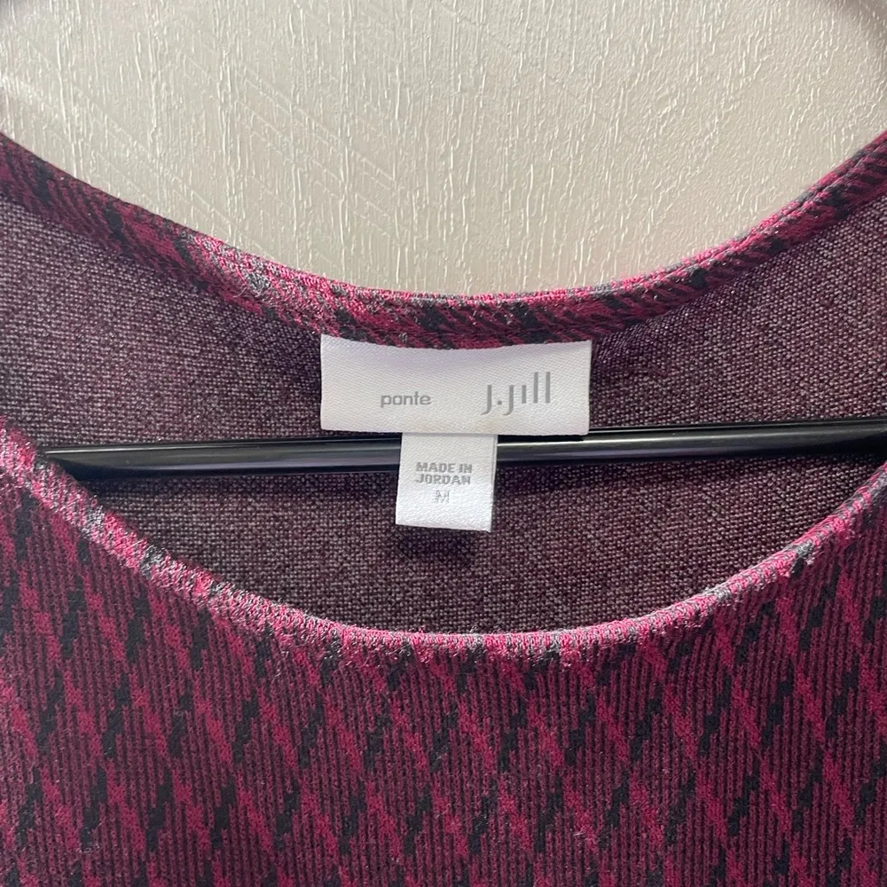 J Jill Burgundy Textured Dress Red Size M - Image 4