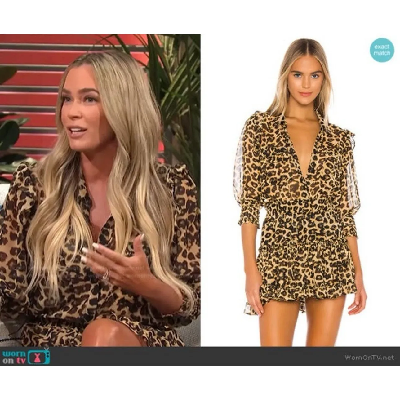 Misa Los Angeles‎ X Revolve Lillian Mini Dress In Misa Cat Leopard Sz L - Image 4