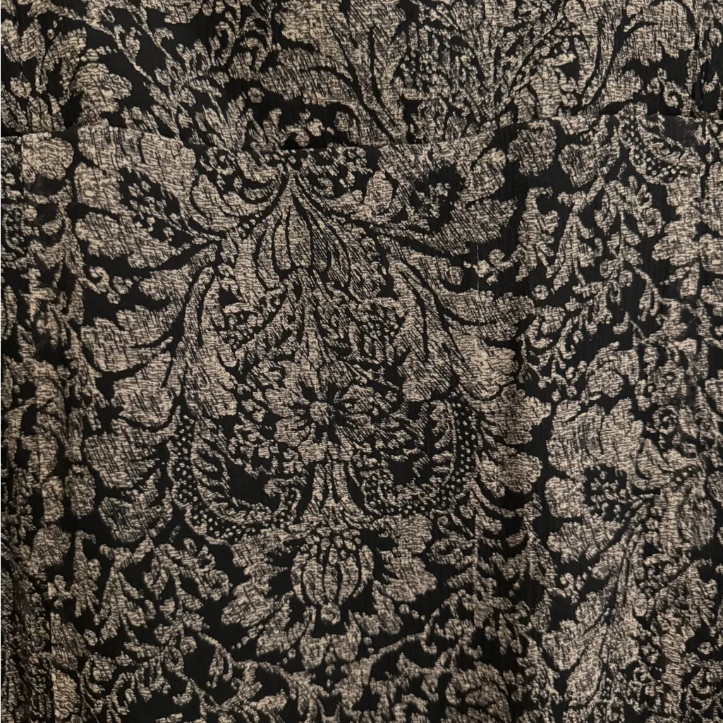 Lane Bryant XL Dark Coquette Filigree Lace Silk Dainty Spaghetti Strap Tank Top Black - Image 8