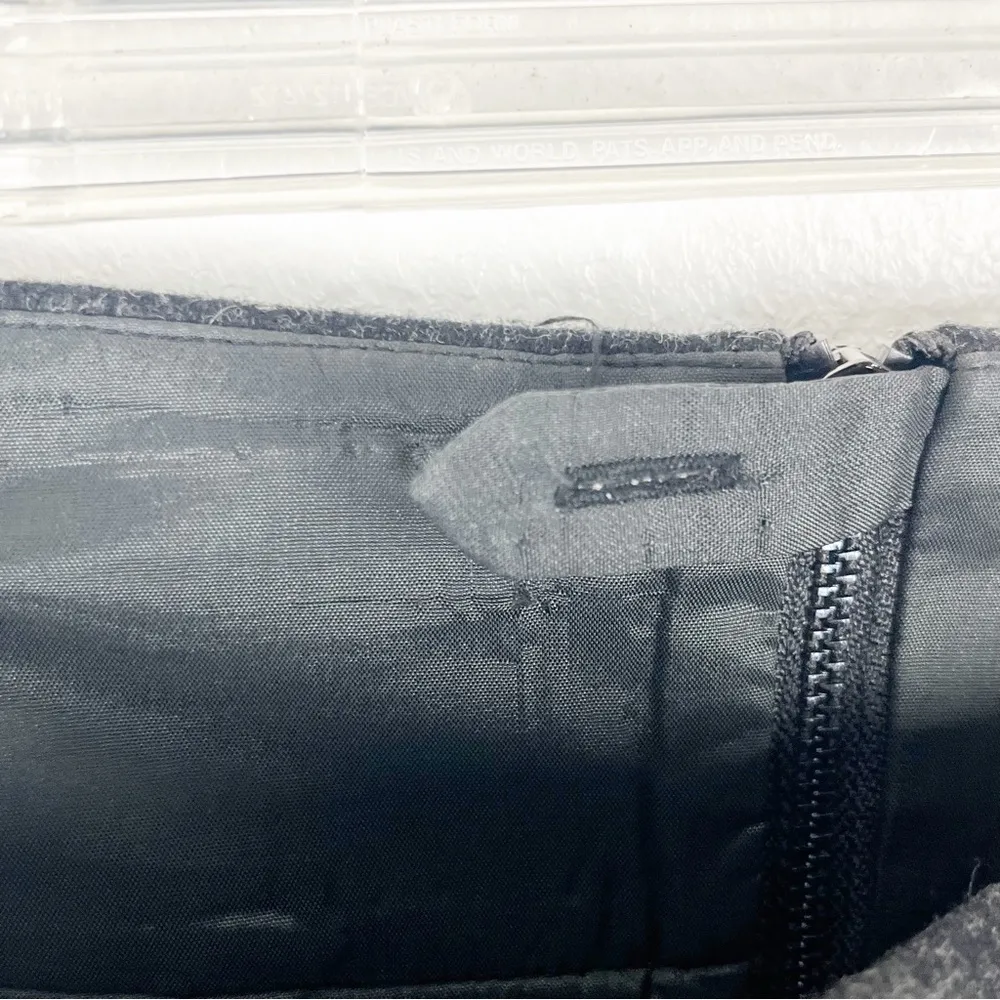 MAGASCHONI Collection Heather Gray Cashmere Wool Blend Lined Skirt, Size 10 - Image 8