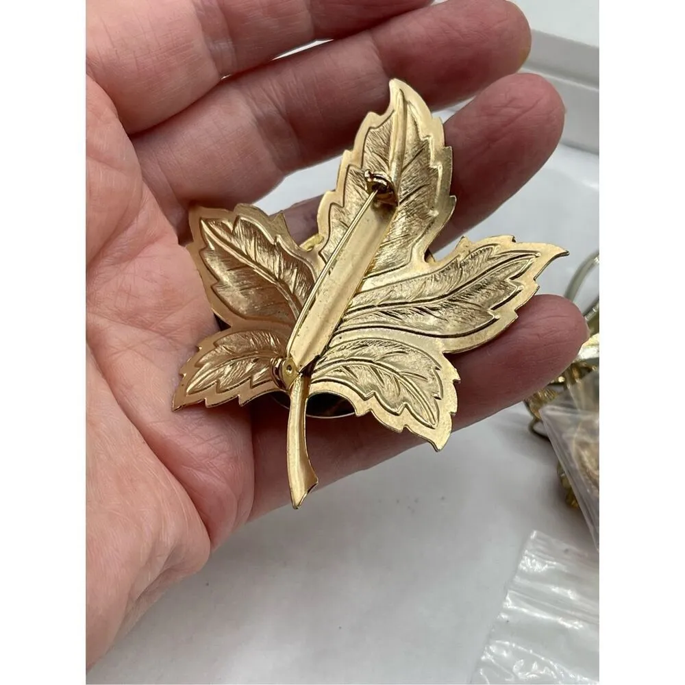 Stunning vintage statement brooch Brecciated Jasper Brown - Image 6