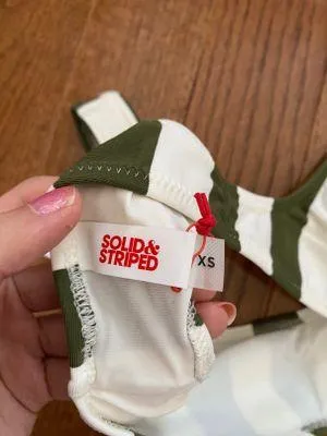 NWT  ELLE SAFARI STRIPED LYCRA BIKINI TOP - Image 6