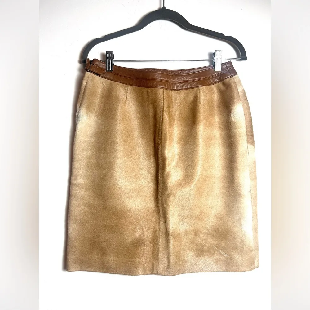 Carlisle Tan Leather Skirt - Image 7