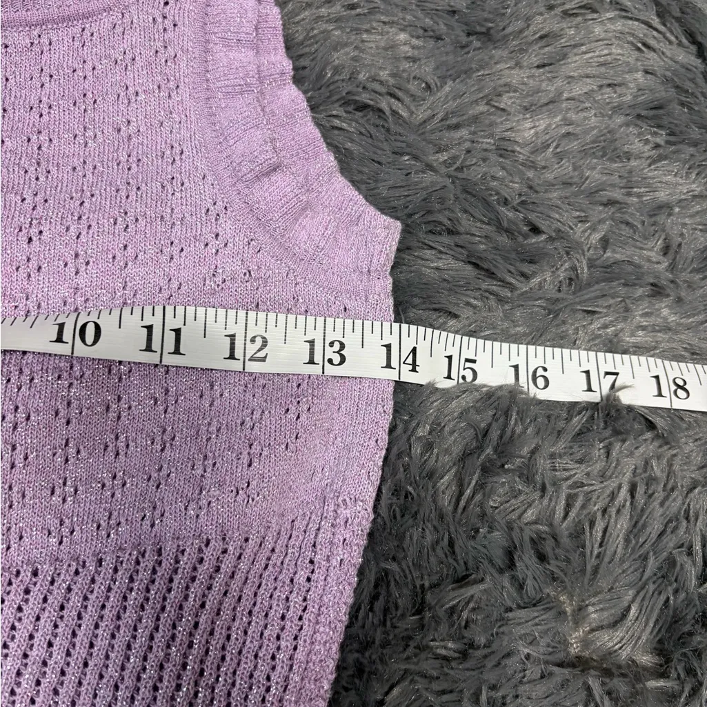 Heaven by Marc Jacobs Jacobs Lilac Lavender Purple Pointelle Mini Dress small - Image 14