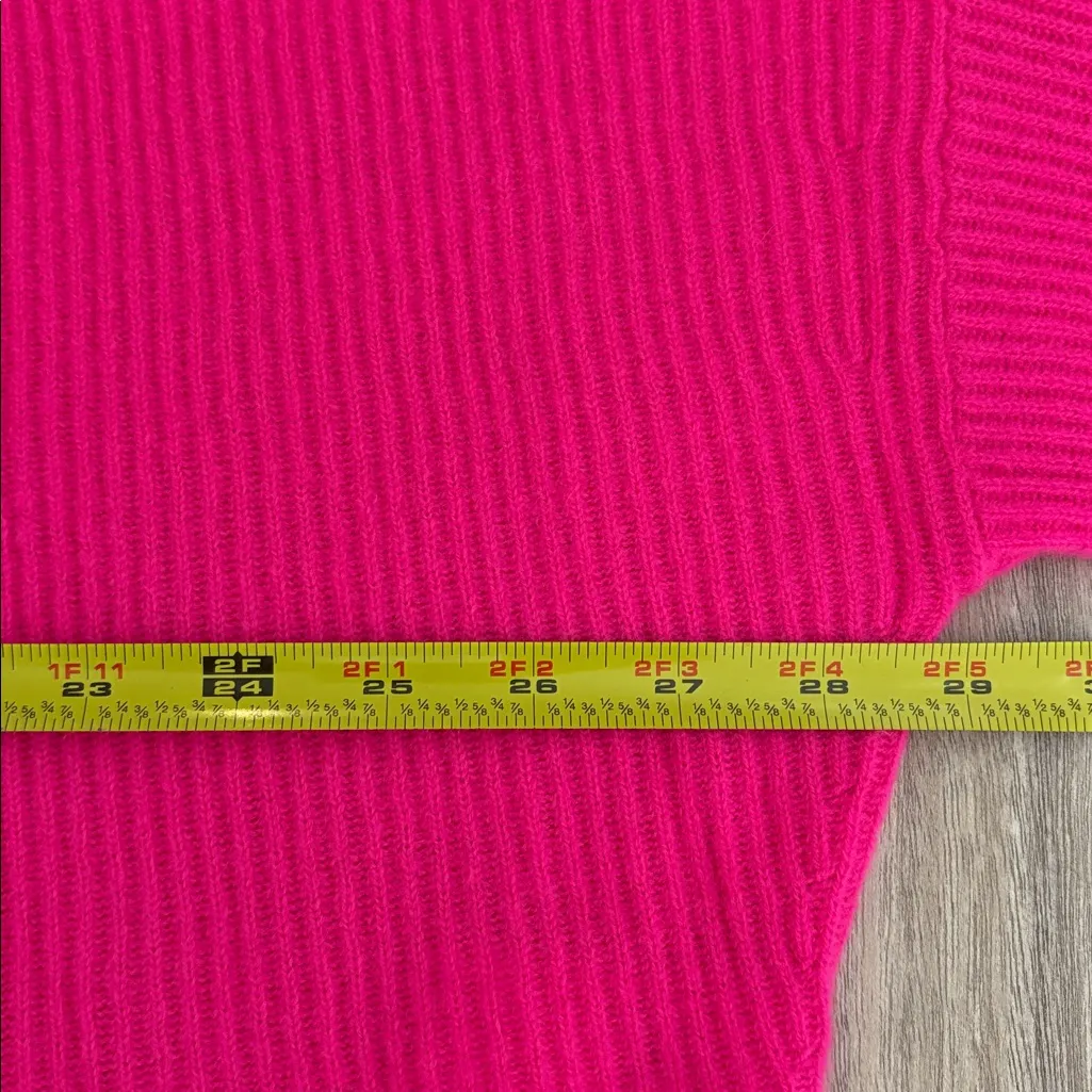 PILCRO Cashmere Ribbed Funnel Neck Sweater Hot Pink Women’s Size 3x Turtleneck - Image 12