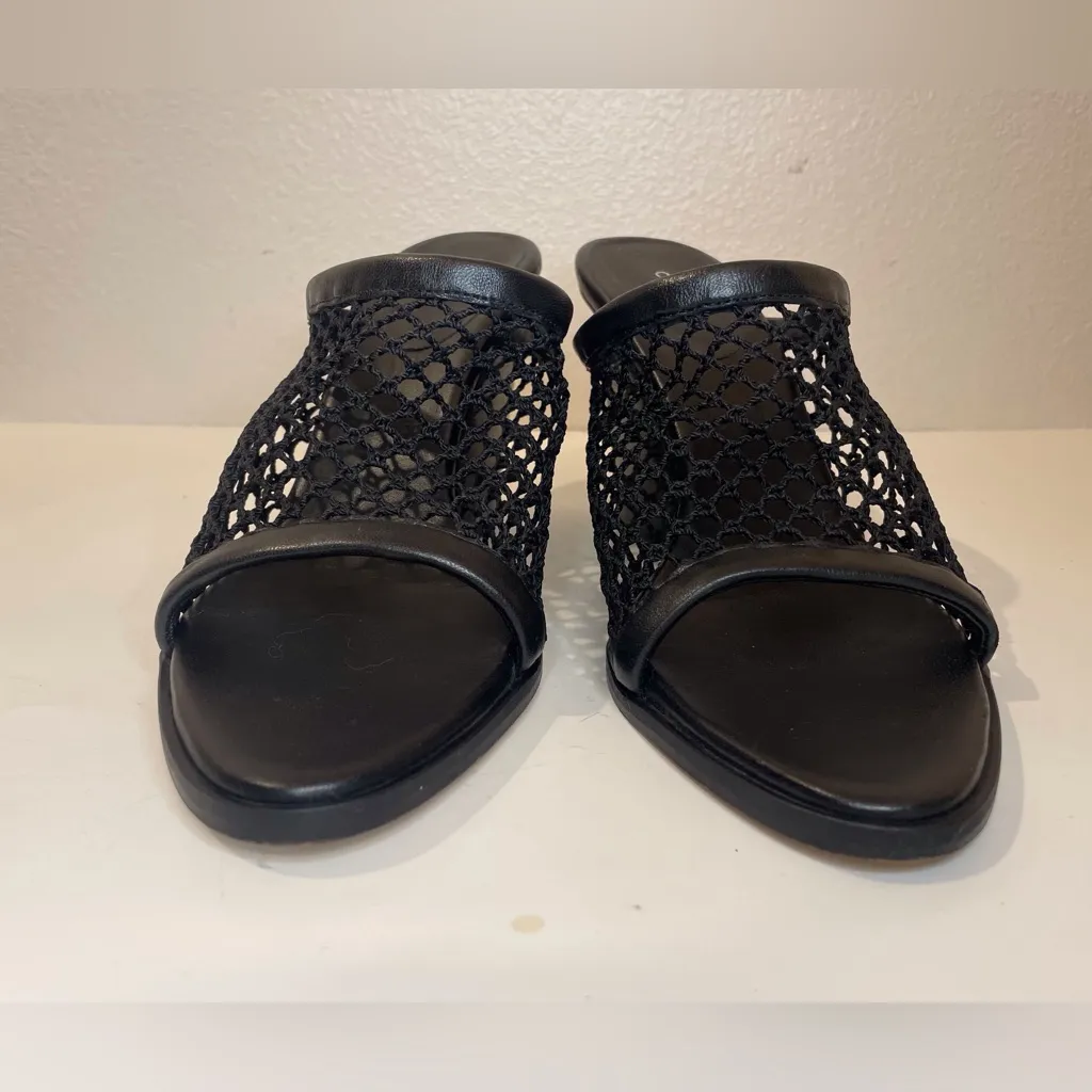 COS ‎ Women’s Black Mesh Wedge Sandals Size 10 (40) - Image 6