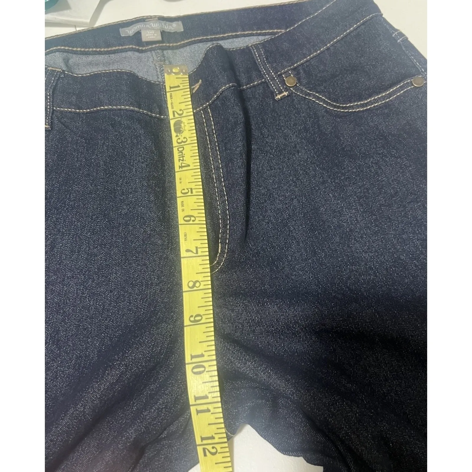 Woman Within Women’s 12W Tall Blue Boot Cut Jeans With Pockets Plus Size EUC - Image 10