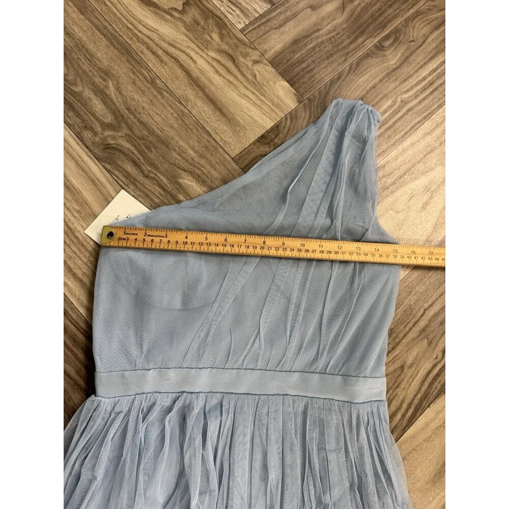 Anaya With Love Bridesmaid tulle one shoulder maxi dress in soft blue Zs 6 - Image 7