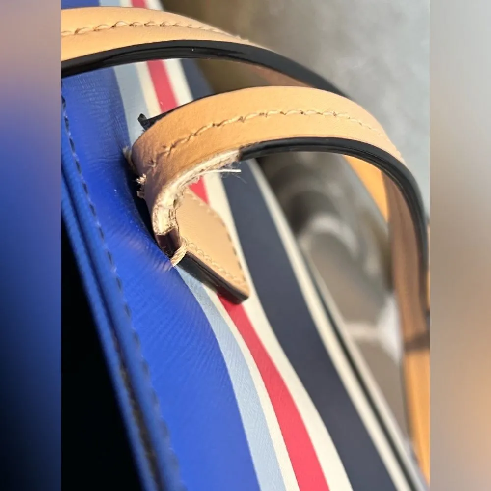 KATE SPADE Eden Street Margareta Stripe Saffiano Leather XL tote- gorgeous bag - Image 14