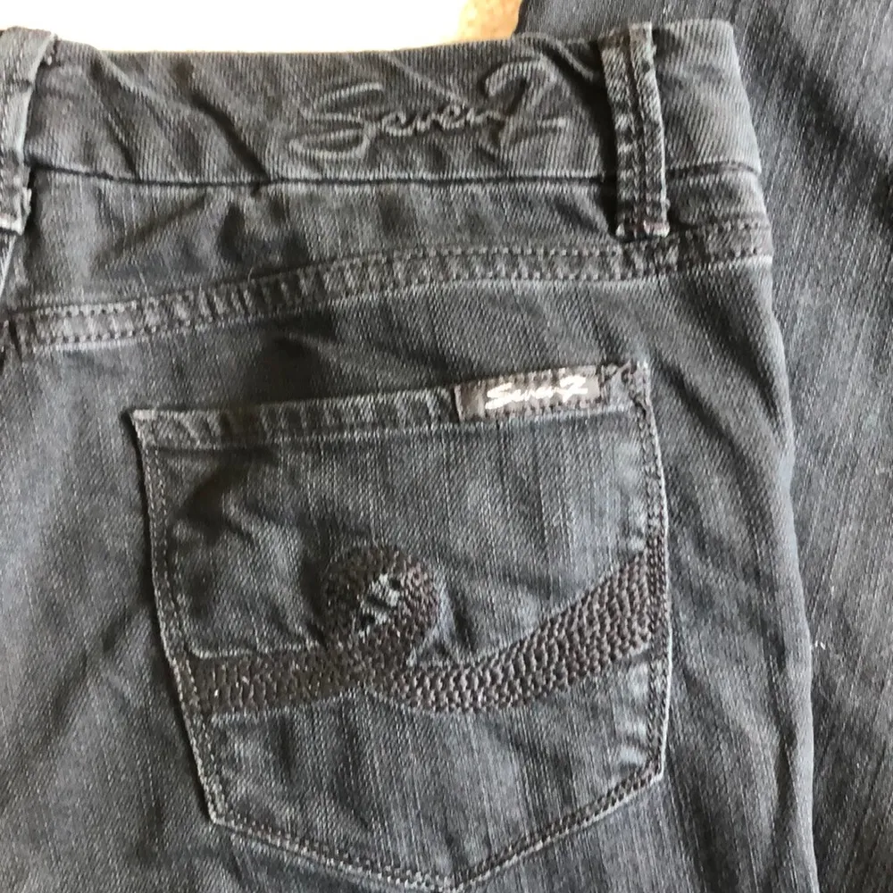 Seven7 Bootcut Black Denim Jeans 8 - Image 3