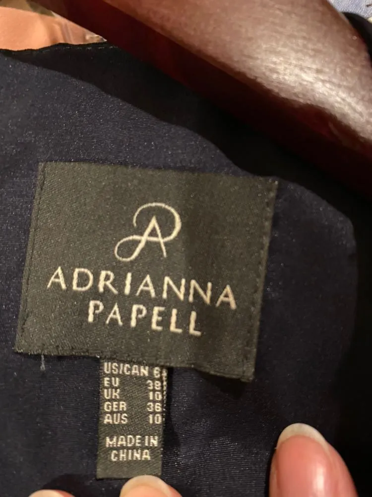 Gorgeous Navy and White Polka Dot Tea Dress with pleated skirt.  - Image 3