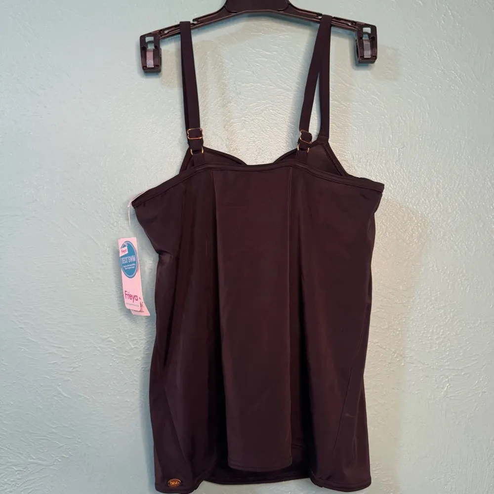 NEW Freya Women's Standard Deco Underwire Molded Tankini Top Black 32B Size undefined - Image 4