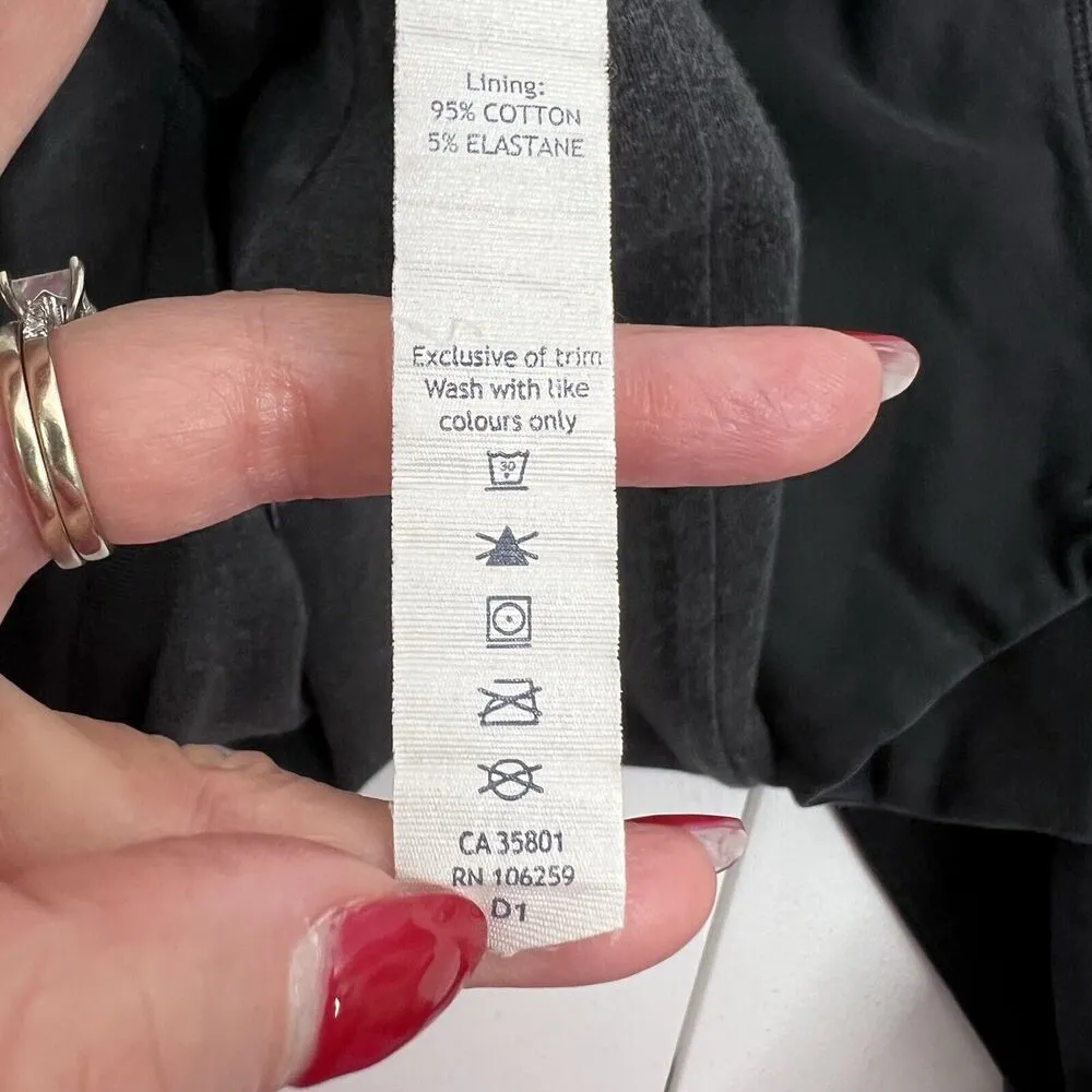 Lululemon That's A Wrap Size 6 Cardigan Sweater Faded Black Stretch French Terry - Image 11