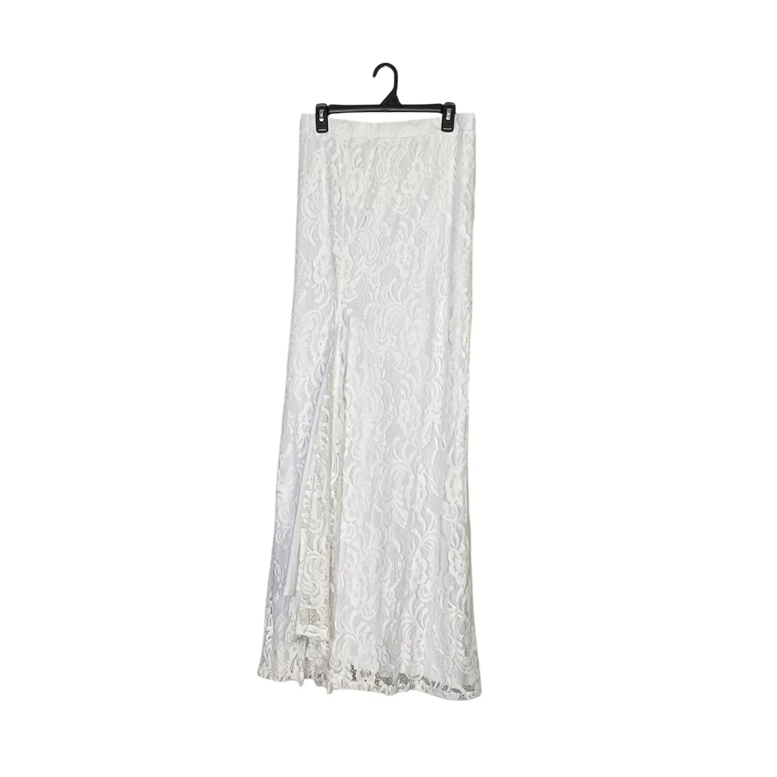 Vintage White Lace Maxi Skirt Boho Cottagecore‎ Fairycore Bridal Whimsy M Size M - Image 2
