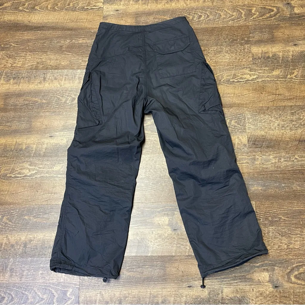 Agolde Ginerva Cargo Pant Parachute Wide Leg Adjustable Womens XS Black Baggy - Image 10