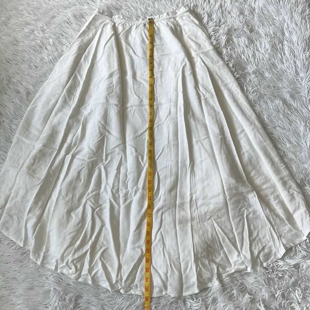 Lulus Best Beginnings Ivory Button-Front Women’s Midi Skirt size Medium - Image 12