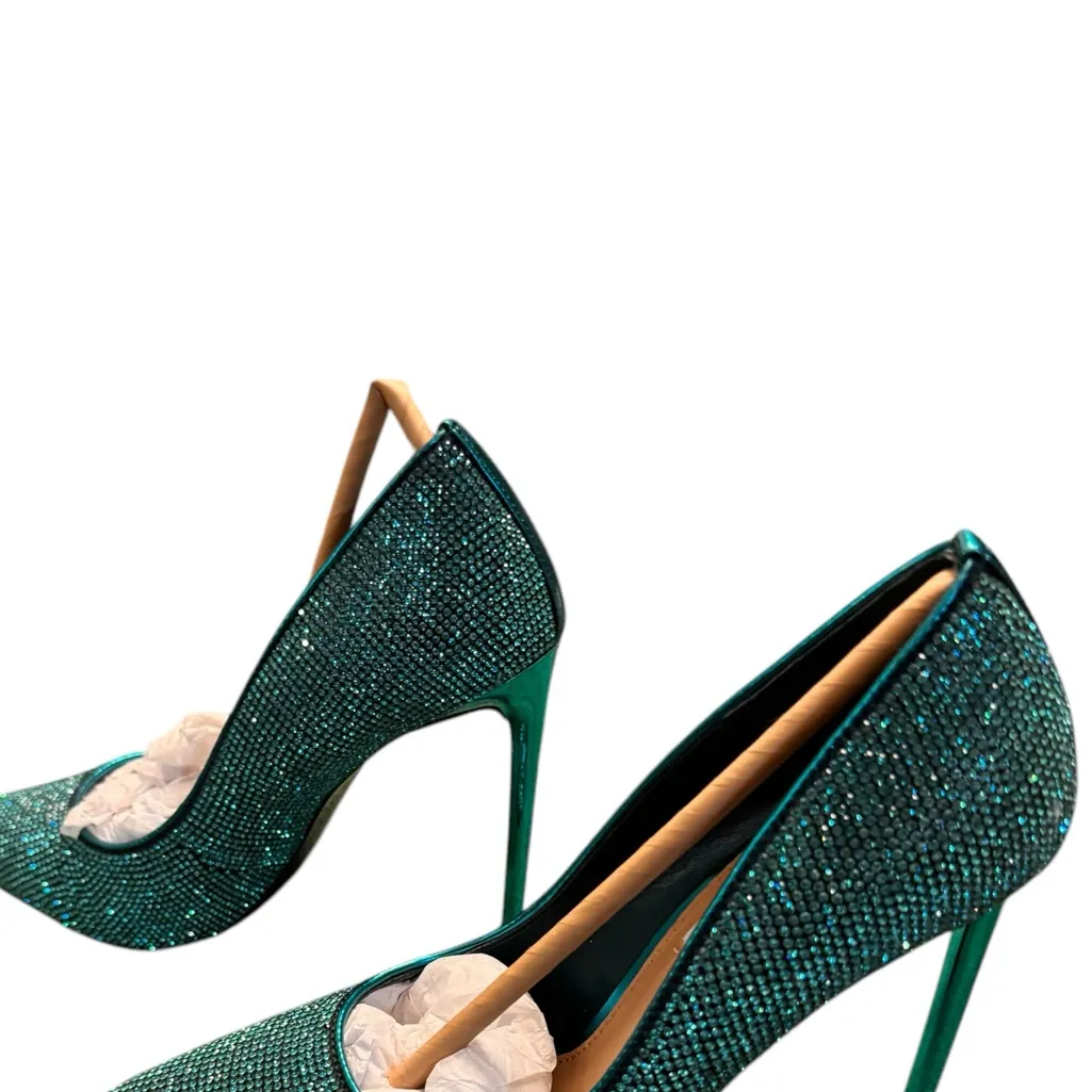 Steve Madden Sexy Vivacious Teal Rhinestone Stiletto Pumps Size 5.5 NWOT/NIB - Image 9