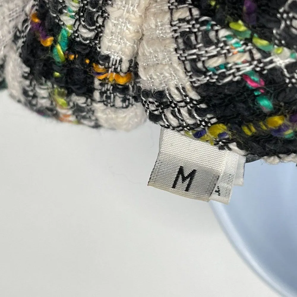 Vintage 80's Lawrence Philadelphia Rainbow Plaid Tweed Blazer Coat Jacket Size M - Image 8