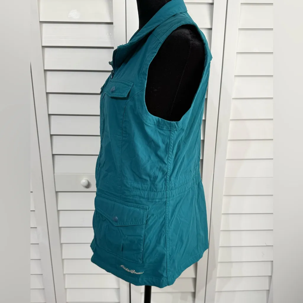 Eddie Bauer Travex Teal Utility Vest Size M - Image 2